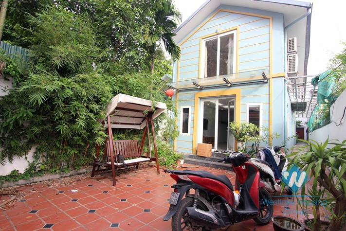 Modern garden house with furnished, 2 bedrooms for rent in Tay Ho area.